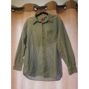 Mickey Inc. Disney embroidered graphic chambray denim button down shirt XL